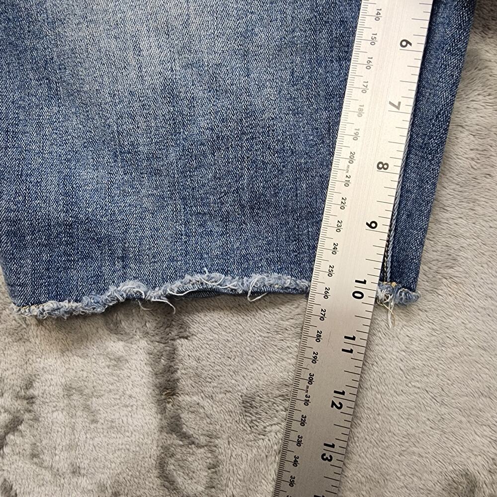 American Rag Shorts Womens 9 Juniors Blue Low Rise Cutoff Bermuda Stretch Denim - Picture 9 of 11